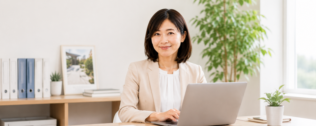 パソコンを使って問い合わせメールへの返信をサポートするSumiREのAIメール返信社員