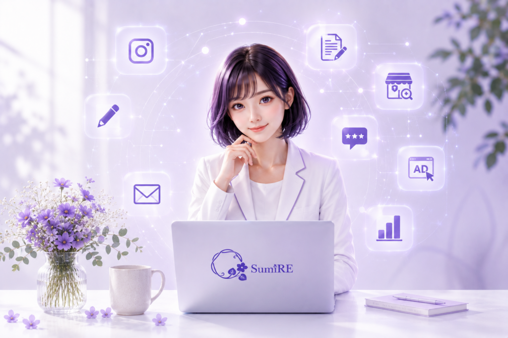 さまざまな業務をサポートするSumiRE AI社員のイメージ